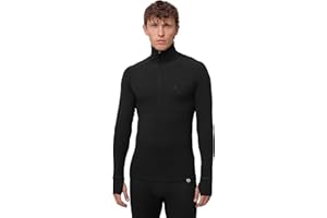 DANISH ENDURANCE Bielizna Merino Termoaktywna Męska, Koszulka Termiczna Męska, Długi Rękaw, Wełna Merino, z Zamkiem lub Bez Zamka