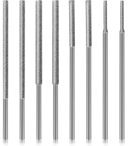 Luo ke 18 Pcs Assorted Diamond Burr - 1/8 Inch Shank Diamond Burs Stone Carving Bits Luo ke 18 Pcs Assorted Diamond Burr - 1/8 Inch Shank Diamond Burs Stone Carving Bits