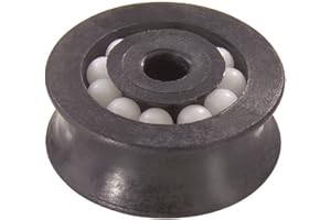 ‎HERM SPRENGER Seilrolle Kugellager 8 mm, Kunststoff Rolle 27 x 11 mm, ø Bohrung 6 mm