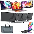 O9 O-Nine Triple Portable Monitor for Laptop Screen Extender Dual Monitor 14 Inch FHD 1080P Tri Screen Display 4 Speakers Plug and Play No Driver for 13.3-17 Inch Laptop Windows/Mac/Chrome