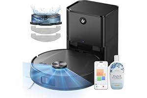 Ultenic T20 Pro Robot Aspirapolvere Lavapavimenti con Mappatura, Robot aspirapolvere connesso con WiFi/Alexa/App, 6 modalità di pulizia, 8000 Pa, ideale per peli di animali domestici