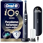 Oral-B iO9 Siyah Şarjlı/Elektrikli Diş Fır&ccedil;ası, 1 Fır&ccedil;a Başlığı, Hızlı Manyetik Şarj Cihazı, Uzun &Ouml;m&uuml;rl&uuml; Pil, Şarj Eden Seyah