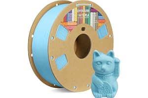 OVERTURE PLA Filament 1.75mm,PLA Matte,Matte PLA Filament 1.75mm,1kg Spool (2.2lbs),Dimensional Accuracy +/-0.03mm, Fit Most FDM Printer(Light Blue)