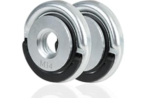 JESIAH 2PCS M14 Quick Release Nut, Quick Clamping Angle Grinder Nut Heavy Duty Self Locking Retaining Flange Nut for Angle Grinder Fitting Part