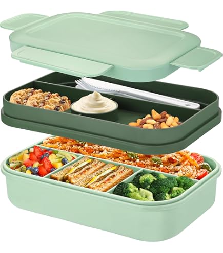 Vendita calda 4 vano in Silicone Bento Lunch Box con coperchio riscaldabile e co