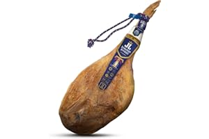 JAMONES SIERRA JUVILES Jamones de Juviles - Jamón Denominación de Trevélez Azul, Curación más de 17 meses, Origen España, Curación al Natural en Sierra Nevada, Sin Gluten, Sin Aditivos Ni Conservantes. (8kg a 8,5kg)