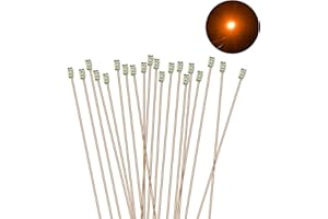 Evemodel 20 STK. vorgelötet Micro 0,1mm Kupfer Kabel Rot SMD Led 0603 Neu C0603R-20-EU