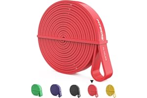FitBeast Bande Elastici Fitness [5 Elastici trazioni] con Ancoraggio per Porta, Pad di Protezione per Le Mani, per Stretching, Allenamenti di Resistenza, Potenziamento Muscolare, per Uomini e Donne …