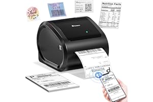 Phomemo Bluetooth 4x6 termiczna drukarka etykiet, drukarka termiczna D520BT drukarka etykiet samoprzylepnych DHL, kompatybilna z Ebay, Etsy, DHL, FedEx, dla iOS, Android, Mac, Windows i Chromebook