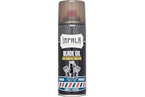 Impala Blade Oil Spray for Clippers, Beard Trimmers and Shavers Reduces Friction Maintenance for Blades Suitable for Hair Clipper and Trimmers 200ml (1)