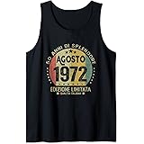 Vintage Agosto 1972 donna uomo Regalo 50 anni Compleanno Canotta