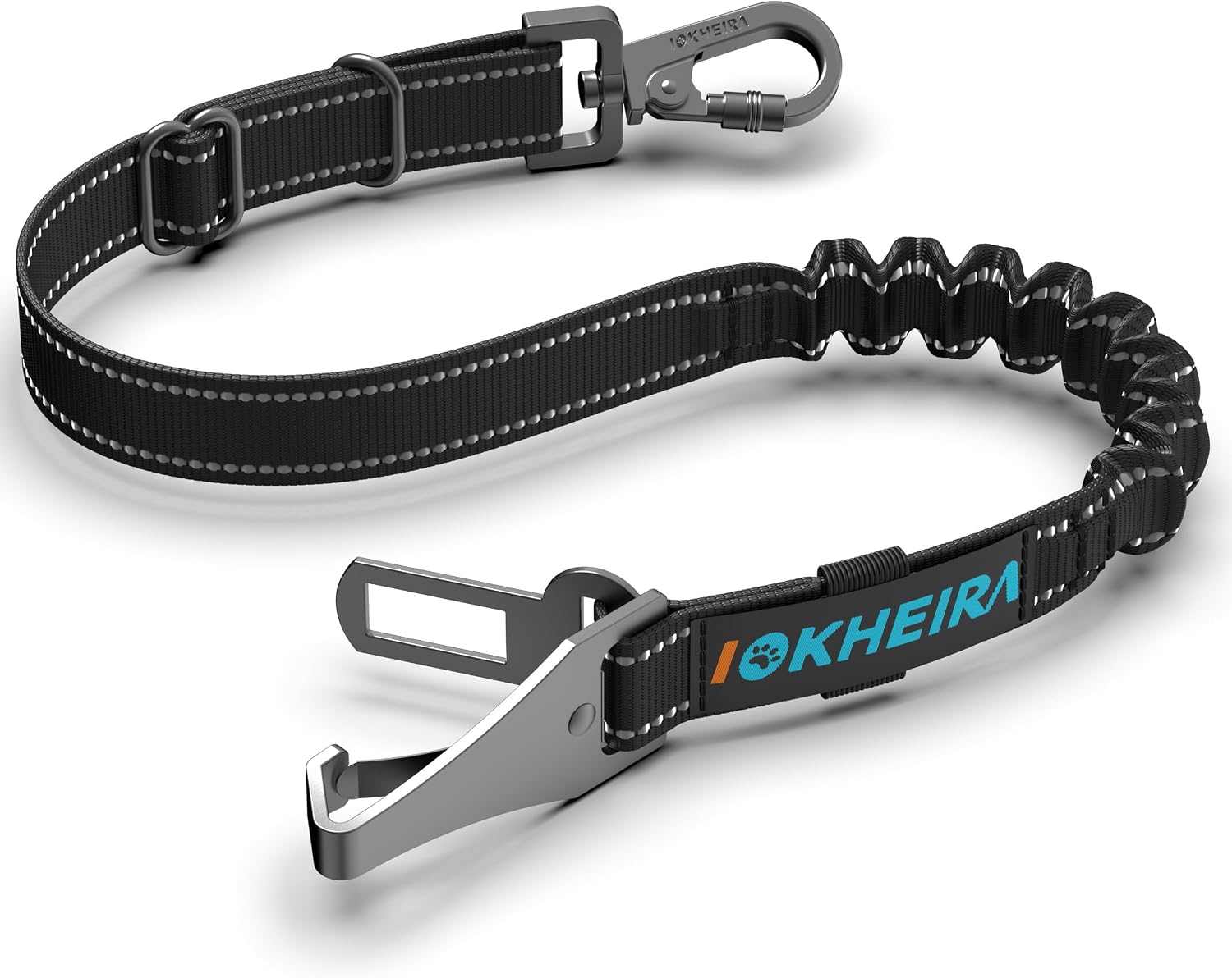 IOKHEIRA Dog Seat Belt for Car, Dog Car Harnesses Suitable for Safety Belt Buckle, ISOFIX and LATCH