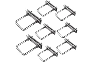 OBQCARE Bullone a U Quadrato M8, U-Bolts, Staffe a U Con Dado Piastra Telaio E Rondella, Bulloni a U per Giardino, Cortile, Fissazione della Conduttura, RV, Fissazione Solare