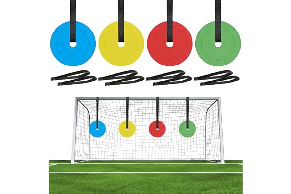 Ranjima 4 st fotbollsmål mål, 15 cm skivor målnät fotbollsmål med justerbar, för skyttenoggrannhet förbättring, målväggsskytt