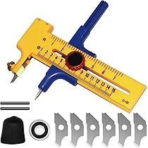 Taglierina Circolare A Compasso 11 Pezzi | Taglierino Per Cerchi Da 1-15 Cm | Per Carta, Cartone E Pelle