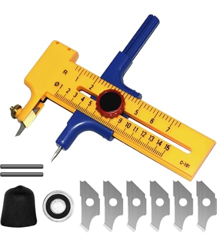 Taglierina Circolare A Compasso - 11 Pezzi Per Tagli Cerchi Da 1-15 Cm - Foto 4