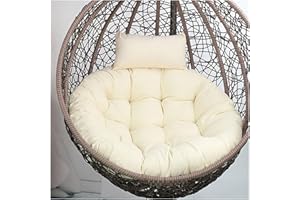Yahbrra Coussin pour Chaise Suspendue, Coussin de Panier Suspendu Extérieur, Coussin de Remplacement pour Chaise Suspendue, Coussin de Siège pour Chaise Suspendue (Color : Beige, Size : 115size (dia