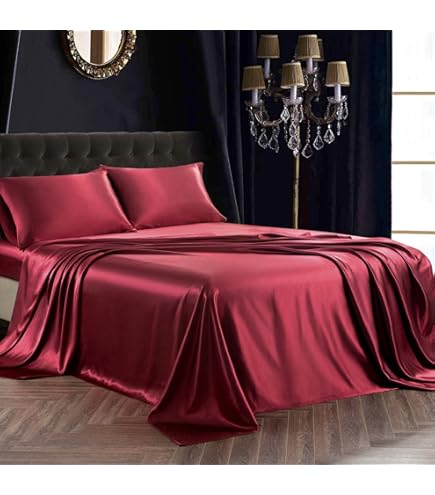DECOLURE Lenzuolo Con Angoli In Raso Per Letto Matrimoniale, Morbido E Liscio Come La Seta, Tasca Profonda 38 Cm, Ipoallergenico, Palissandro - 4