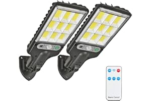 HD HARUDONE Luci Solari per Esterni con Sensore di Movimento, 2 Pezzi Luminose Luci di Sicurezza Impermeabili 108 LED COB con 3 Modalità Luci Solari per Giardino Patio Garage Porta d'Ingresso Cortile