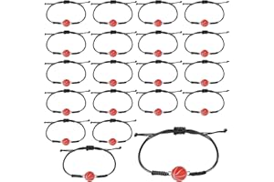 Mikovivi 20pcs Bracelets de Sport Réglables, Bracelets de Fête de Sport Bracelets à Breloques de Sport Bracelets de Balle de Sport Inspirants Bijoux de Sport pour Femmes Hommes Cadeaux