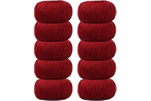 DELFINO WOLL DOLOMITI Tiglio 10 Gomitoli Lana Merinos 50g - Disponibile in più Colori e Spessori - Filato Colore Rosso Indiano (832) - 85% Lana Merinos, 15% Microfibra - 100% Made in Italy (832)