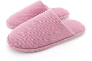 ofoot Pantofole antiscivolo da donna in cotone biologico, soffice memory foam lavabile per la camera estiva, suola in gomma