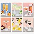 F.NIMAGOP 6 Pack Paint by Numbers Kit for Adults Beginners,DIY Acrylic Paint by Number Kits On Canvas Without Frame,Cocktail Adult Paint by Number for Home Wall Decor 7.8x11.8inch