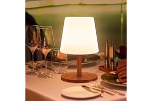 ‎GGNOO LED Akku Outdoor Tischlampe led Kabellos Tischleuchte Dimmbar Tragbare warmweißes/warmes gelbes dinner light Für außen garten schlafzimmer camping Wohn und Schlafzimmer Tisch Hotel