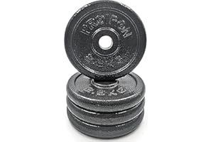 ‎PROIRON PROIRON Hantelscheiben-Set aus Gusseisen, 1,25 kg, 2,5 kg, 5 kg, 10 kg (verschiedene Größen) für 2,5 cm Hantelstange