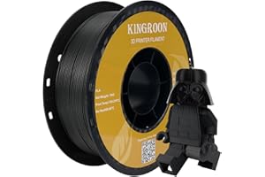 Kingroon Filamento, PLA Filamento Nero 1,75 mm,Filo PLA Nero for stampanti 3D, 1.75 mm Filamento PLA 1kg precisione dimensionale +/- 0,03 mm, bobina da 1 kg (2,2 libbre) PLA Filamento,3d Filament