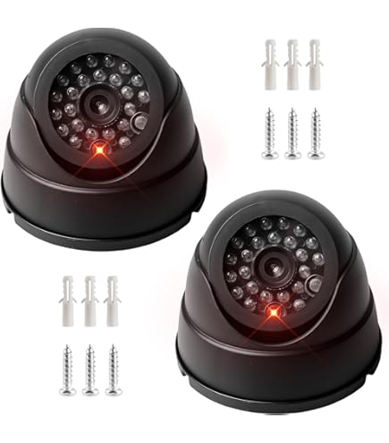 ERWEY Telecamera Finta Con LED Rosso Lampeggiante - 2 Pezzi Per Esterni/Interni | Effetto Dissuasione Antifurto - Foto 10