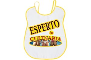 PASSAPAROLA Bavagliolo/Bavaglio/Bavaglione per Adulti,Anziani,spiritoso,divertente, simpatico,umoristico,cotone100%, MADE IN ITALY,doppio strato jersey più spugna dim.53x49 cm.