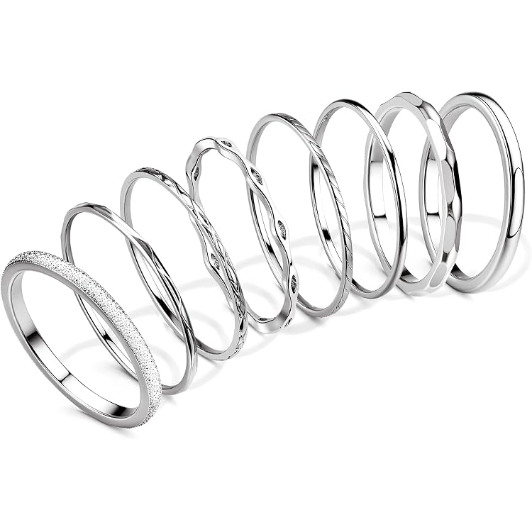 Milacolato 5Pairs En Acier Inoxydable De Base Sans Fin Hoop Boucles D