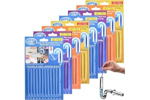 Saijer Abflussreiniger Sticks,96 Stück Enzymreiniger Rohrreiniger WC Reiniger Rohrreinigungsstab Abfluss Rohrreinigung Effizient Löst Verstopfungen für Badewanne Pipeline Küche Spülbecken(4 Farben)