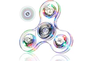 Makorobi Fidget Spinner for Kids Adults, Light up Sensory Fidget Toys for Kids 4-8 8-12, Classroom Prizes LED Glow in The Dark Hand Spinner for ADHD Autism Boys Girls 3-5 Birthday Gifts