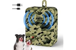 QEWEUUIE Anti barking device for dogs,3 Frequencies training & behaviour aids for dogs,Waterproof, Wall Mount ultrasonic bark stopper,Indoor Outdoor Dog barking deterrent devices