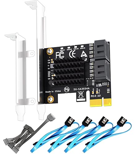 Scheda Controller PCIe 4 Porte SATA III 6Gbps - Chipset Marvell 88SE9215 - Foto 8