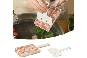 WOKICOR Creative Kitchen Triple Meatball Maker, Triple Meatball Maker with Cutting Spade, 3 Meatballs at 1 Time None-Stick Meatball Maker, DIY Meatball Making Set, Kitchen Cooking Tools