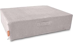 ‎FUNZY Funzy Hüpfpolster für Kinder – Hüpfmatratze mit Taschenfederkern, Sicherer & leiser Hüpfspaß, Cord-Bezug, Waschbar & Schadstofffrei, Für Motorik und Bewegung, Cord Koala Grau, 85x65x21 cm