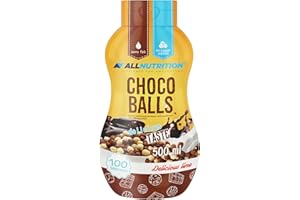 ‎ALLNUTRITION ALLNUTRITION Süße Soße - Sirup Zuckerfrei Süßer Low Calorie Soße für Süßspeisen, Pfannkuchen, Waffeln - Fettfreie Cremige Sauce - Kalorienarme Süßigkeiten - Snack - 500ml - Choco Balls