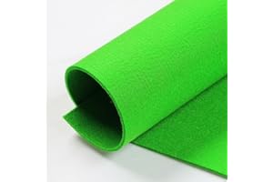 MONDO TESSUTI Fogli di Feltro Compact SPESSORE 2MM VERO FELTRO Dimensione 50x40cm - 40 Colori Disponibili - Altissima Qualità - Ideale per Hobbistica (Verde)