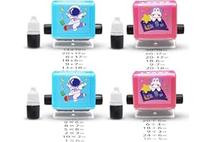 OneNine 4 timbri digitali per insegnanti, timbri per matematica, 1-100 pezzi