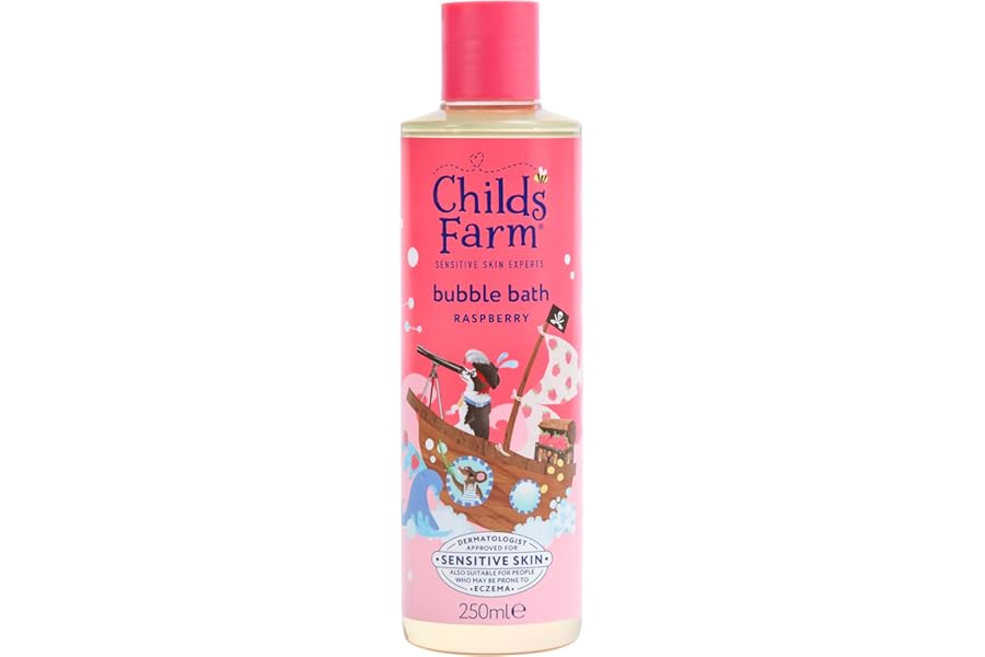 Childs Farm Kids Bubble Bath, Raspberry | Gently Cleanses & Soothes | Suitable for Dry, Sensitive Skin, 250ml
