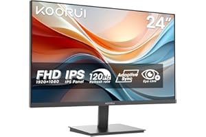 KOORUI E2411H Monitor 24 ”, FHD 1920 x 1080 120 Hz, Adaptive Sync HDMI 1.4, IPS Eye Care, pochylenie -5° do 15°, VESA 100 x 100 mm