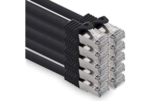 1CONN Cat.7 Network Cable, Patch Cable, Ethernet Cable, LAN Cable, CAT.7 S-FTP PIMF LSZH, Compatible with CAT5e, CAT5, CAT6, CAT8, 10Gb s