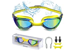 COZII Swimming Goggles, Swimming Goggles Adult for Men Women, Unisex Diving Swim Goggles, Anti-Fog, UV Protection, Waterproof Comfort Swimming Goggle with Replacement Nose Bridge