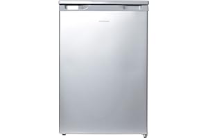 Statesman L255S Under Counter Larder Fridge, 55cm, 2 Adjustable Glass Shelves, Large Salad Drawer, Internal Light, Reversible Door, Adjustable Feet, Silver