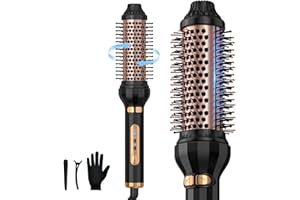 HEEBUKE Thermal Brush, Haarpflege Thermobürste, Multifunktionaler Hairstyler, 40 mm automatischer Lockenstab, 4 in 1 mit Anti-Verbrühungskamm, 3 Temperaturstufen, für verschiedene Haartypen