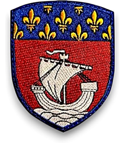 Patch Blason Coq De France Amalric - Écusson Brodé Militaire 8x6,4cm Avec Support à Coudre