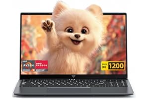 Tivique 2026 16 Inch FHD Laptop Ryzen 4300U Quad-Core (Processor Up to 3.7GHz) - 16GB DDR4 RAM 512GB M.2 SSD, Support Dual-Band WiFi, HDMI, USB 3.2,BT 5.2, 1200 16:10 HD Display, 5000mAh Long-Batter